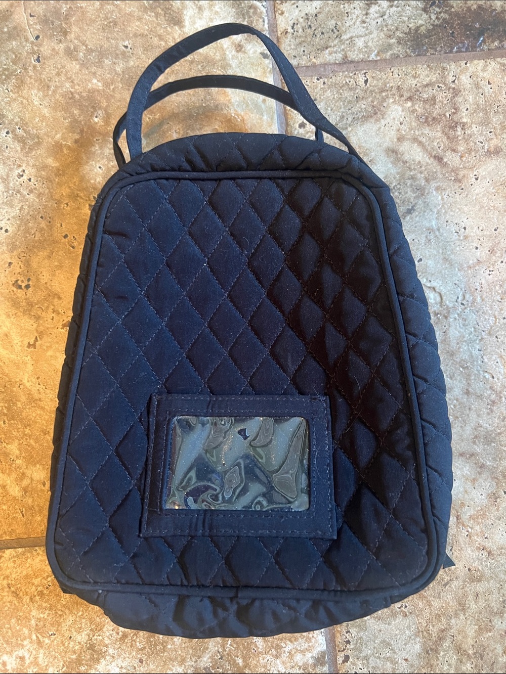 Vera Bradley Quilted black lunch tote - Picture 2 of 6